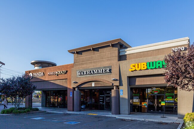 Village One plaza has a mix of restaurants and retail stores.