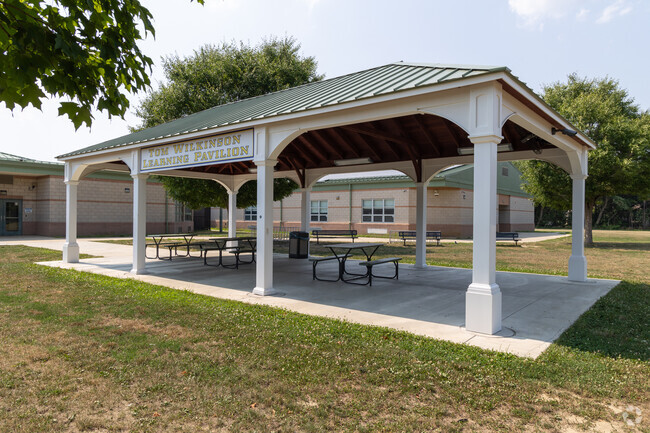 Sit at the pavilion and study at Lumberton Middle School.