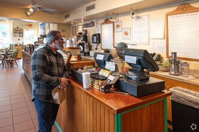 Grab a drink or a meal at the Golden Pear Cafe in Bridgehampton.