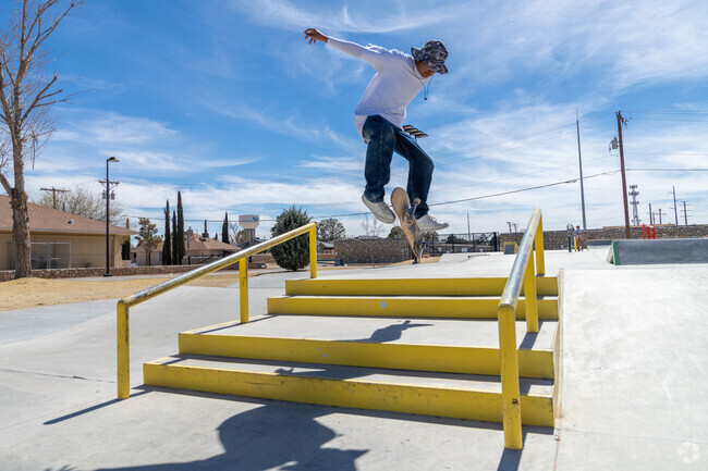 Get rolling at the Corky Park Skatepark in Horizon City.