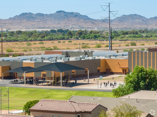 Tres Rios Elementary School has views of Estrella Mountains.