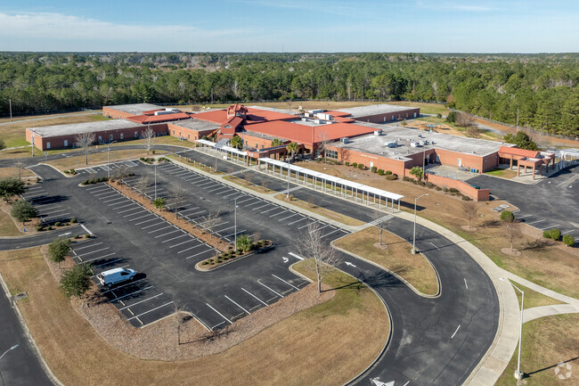 Burgess Elementary School has a large campus.