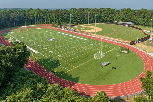 Football and baseball fields at Redan High School in the Stone Mountain neighborhood.