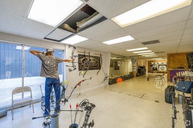 Hunters can test out compound bows at Custom Archery Center in Huntsville.