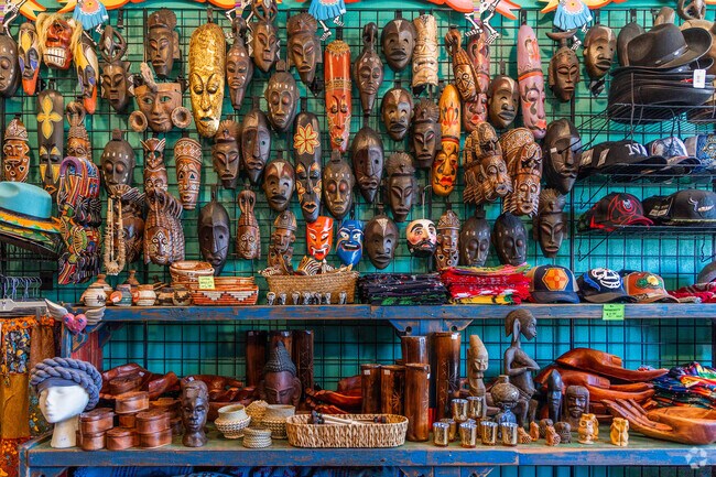 Masks Y Mas is one of the many colorful stores in Matheson Park.