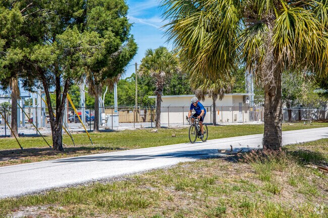 The Pinellas bike trail runs through Azalea neighborhood offering miles of trail to ride.