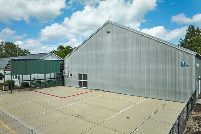 And open space behind Fortis Academy is perfect for basketball or hopscotch.