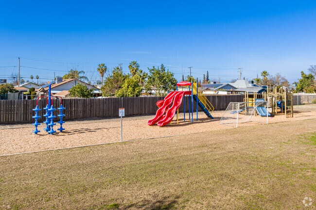 Roosevelt Elementary School in Tulare offers students several play areas.