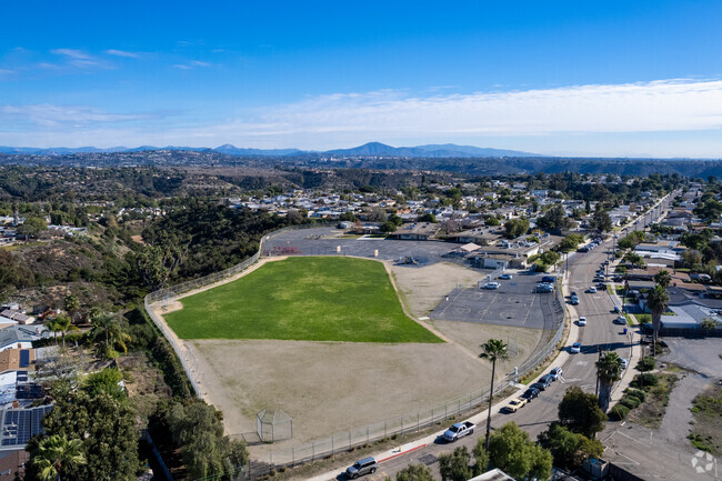 A view from above Cubberley Elementary School.