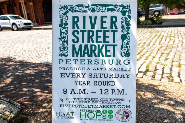 River Street Market in Petersburg happens every Saturday for local produce and crafts.