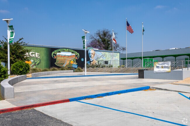 Gage Middle School's main entrance: Where success begins and opportunities await.