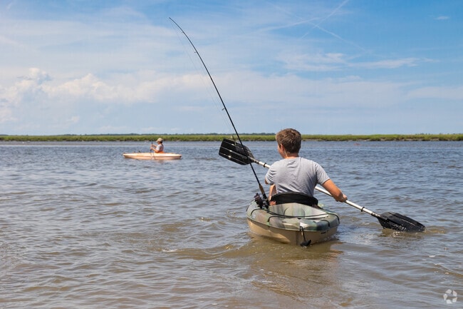 Crescent residents enjoy kayaking across the calm Sapelo waters.