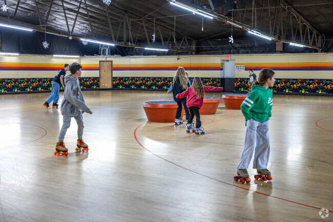 Kids can enjoy roller skating at Western Skateland in Blue Ridge.