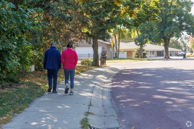 Residents around Peacepipe Park love to utilize the sidewalks for morning strolls.