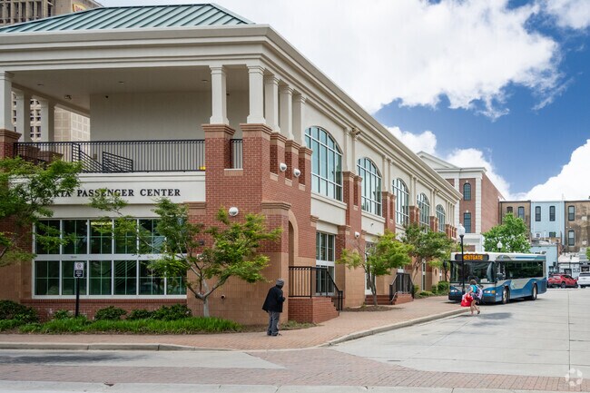 The Sparta Center in downtown Spartanburg offers public transportation for the locals.