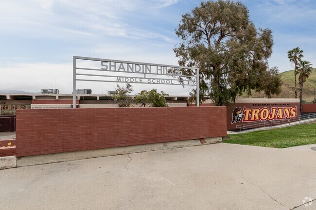 The signage of Shandin Hills Middle School represents the school's commitment to education.