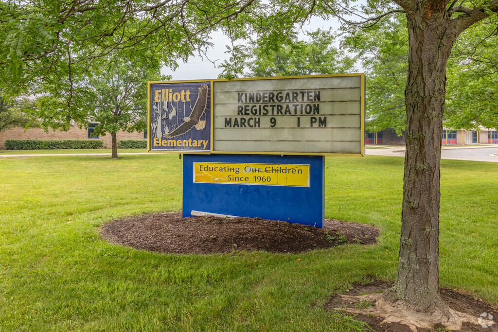 Elliott Elementary School signage in the city of Westland.