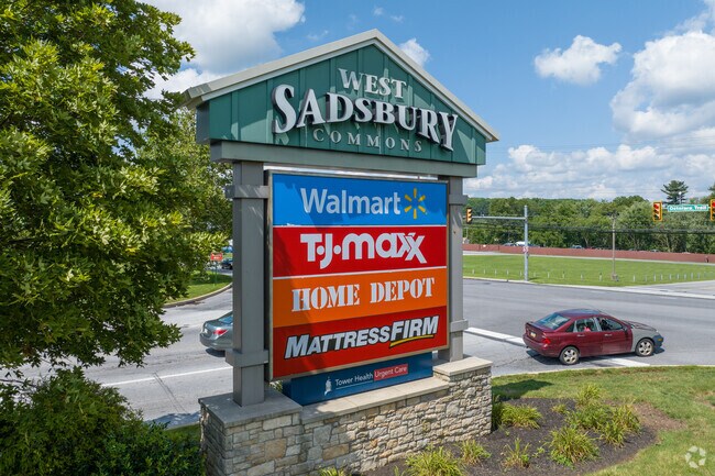 West Sadsbury Commons shopping center serves Sadsbury Township residents with essential retail and services.