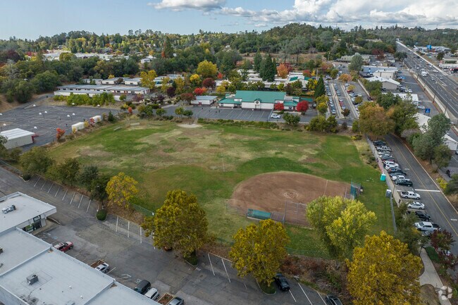 EV Cain Middle School boasts a large baseball field and green space.