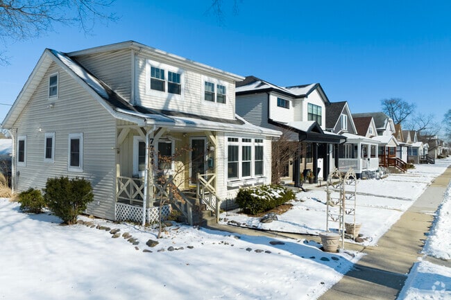 Cape Cod-style homes line the streets of Bedford Park.