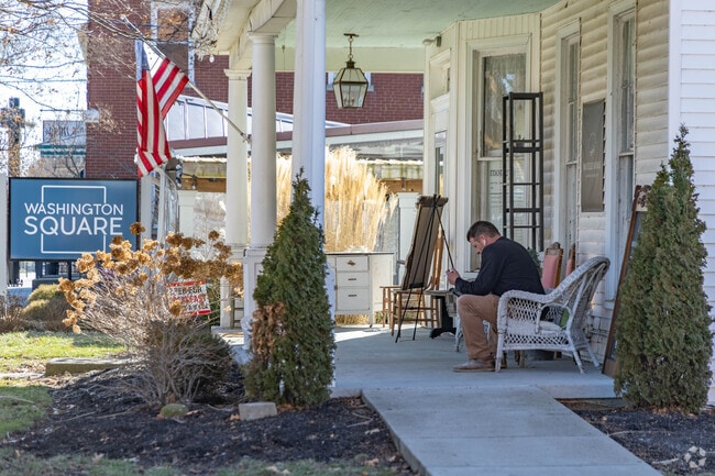 Residents are commonly found on their porch in Burlington