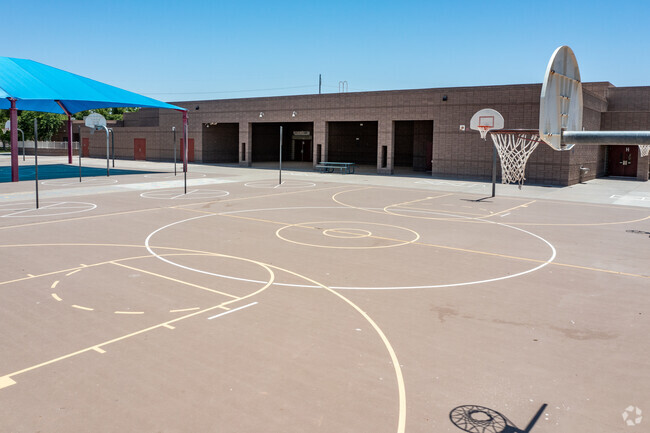 Kyrene de la Estrella Elementary School basketball courts.