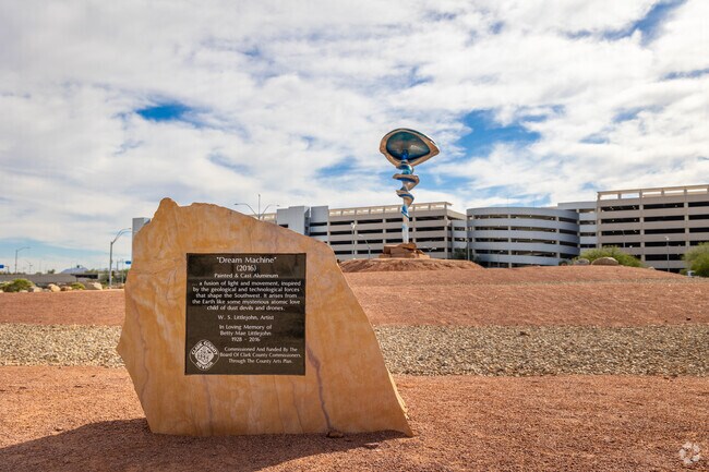 Siegfried & Roy Park has inspiration artwork, and plenty of playgrounds in University District.