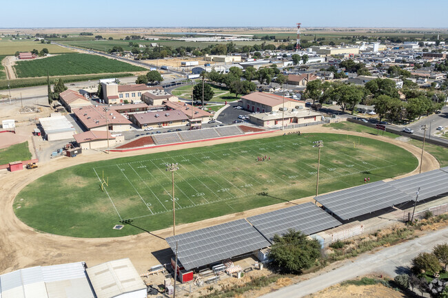 The football field at Gustine High School in Gustine.