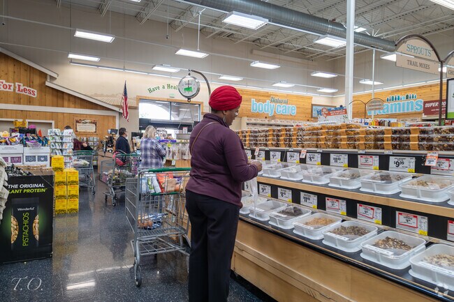 Sprouts provides Woodcrest residents with a healthy grocery shopping option in the area.