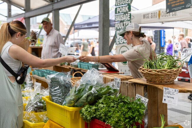 The Lexington Farmer's Market's peak season runs from April to October in Downtown Lexington.