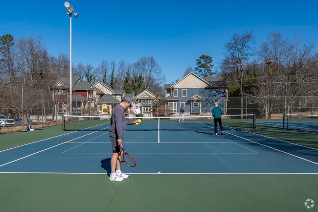 The South Fork Park tennis courts are a popular spot for outdoor exercise for locals in the area.