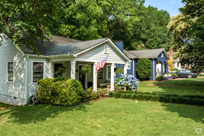 Bungalows are popular in the Commonwealth neighborhood of Charlotte.