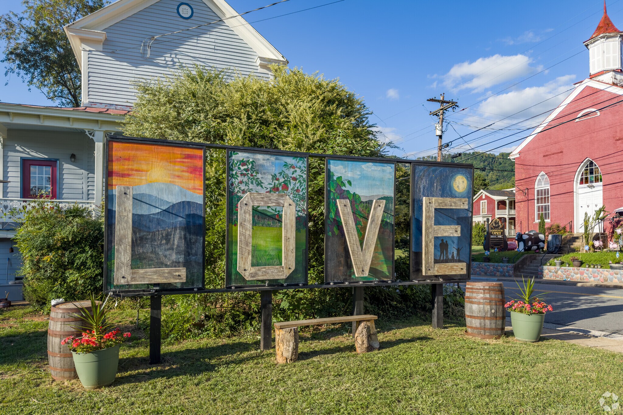 Colorful signs and murals can be spotted in Shipman.