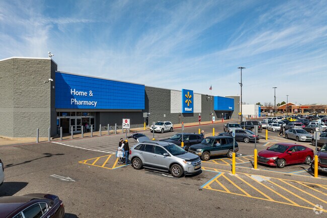 Big box stores such as Walmrt, Lowes, Hobby Lobby and more line U.S. Highway 51.