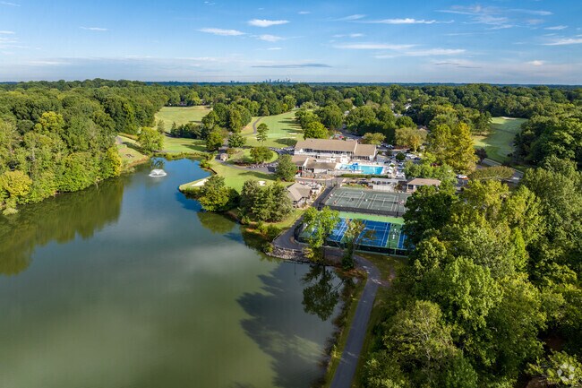 The Raintree Country Club sits in the center of the Raintree neighborhood.