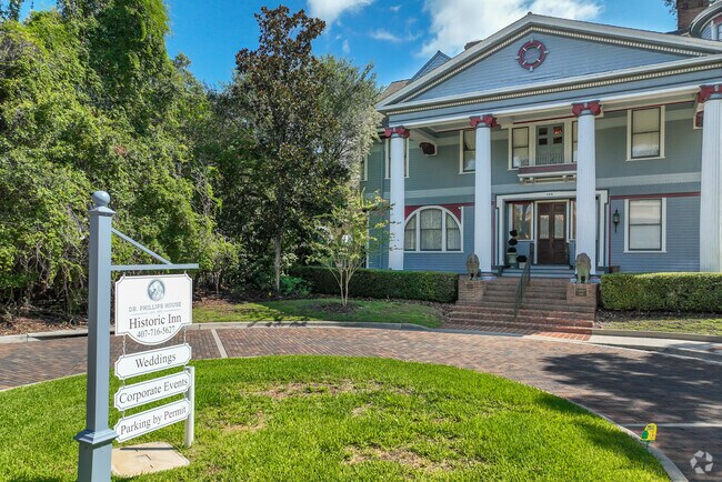 The Dr. Phillips House is a historical property that hosts weddings and rents hotel rooms.