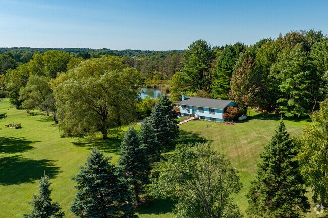 It is common for homes in Danby to have vast and expansive property with many acres.