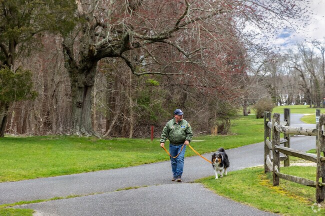 Joe Palaia Park is a favored spot for Oakhurst locals to stroll with their furry companions.