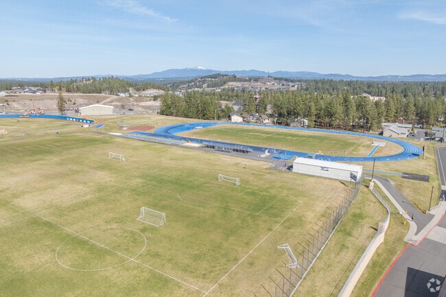 Mead High School provides lots of green space for its students.