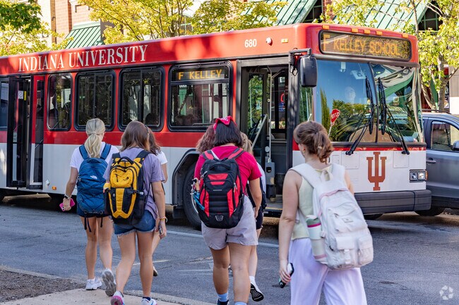Bloomington Metro Transit has stops near the IU campus just north of Elm Heights.