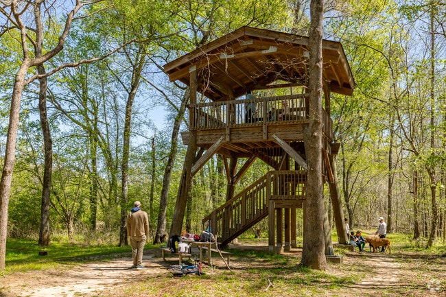 Chattachoochie Bend State Park trails feature a tower to get a higher view of the river.