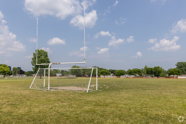 Norup International School's football and soccer field in Oak Park.