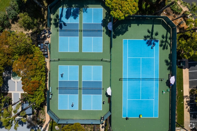 There are many world class courts for tennis and pickleball throughout Del Sur.