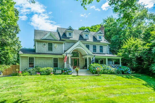 New England style architecture, like this colonial in Eaton's Neck, are among the most popular.