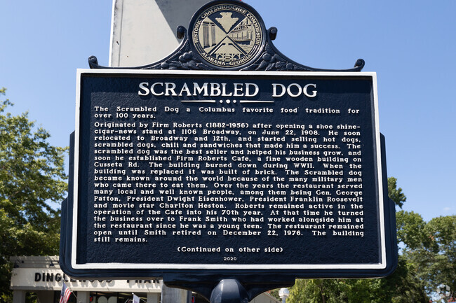 The Scrambled Dog is has earned its place in history, and can be found at Dinglewood Pharamacy.