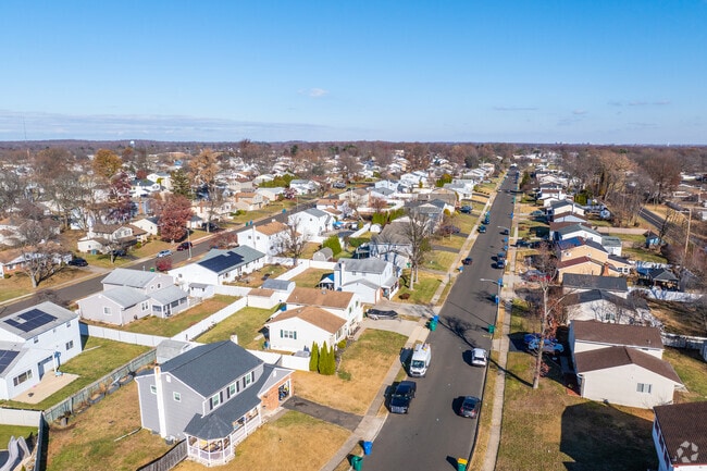 The residential streets of Levittown offer peace and quiet to residents.