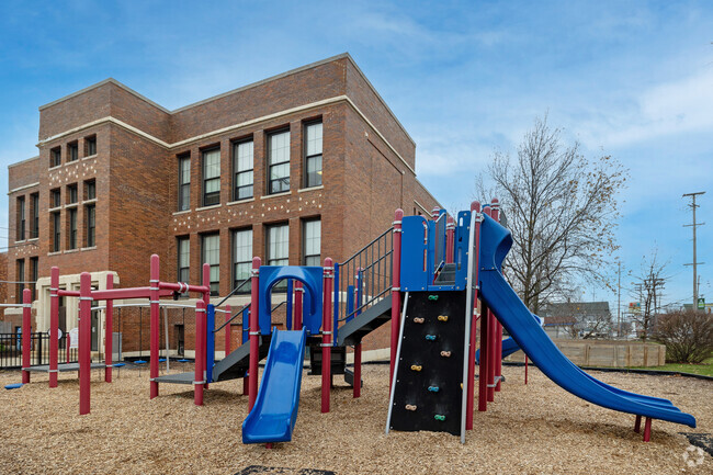 Constellation Schools: Old Brooklyn Community Middle School colorful playground.