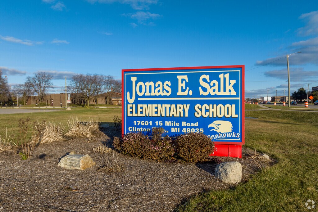 Sign at Salk Elementary School.