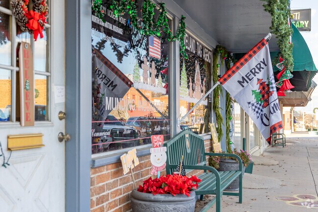 Many of the shops in Cleveland decorate for the Christmas season.