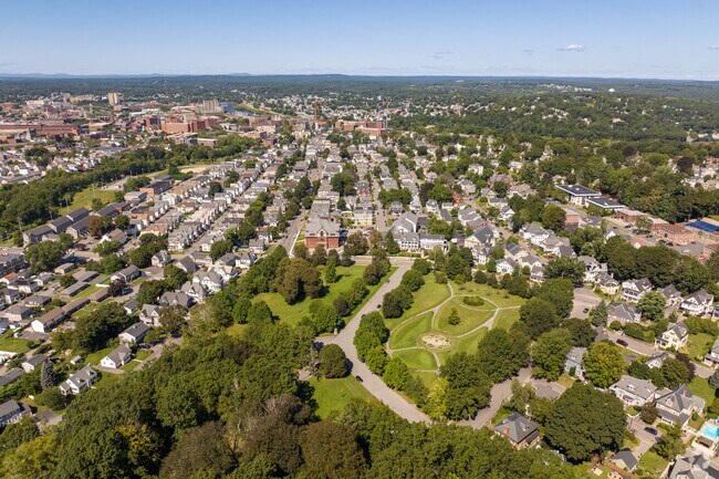 Rodgers Fort Hill Park provides 11 acres of fields, paths and gardens.
